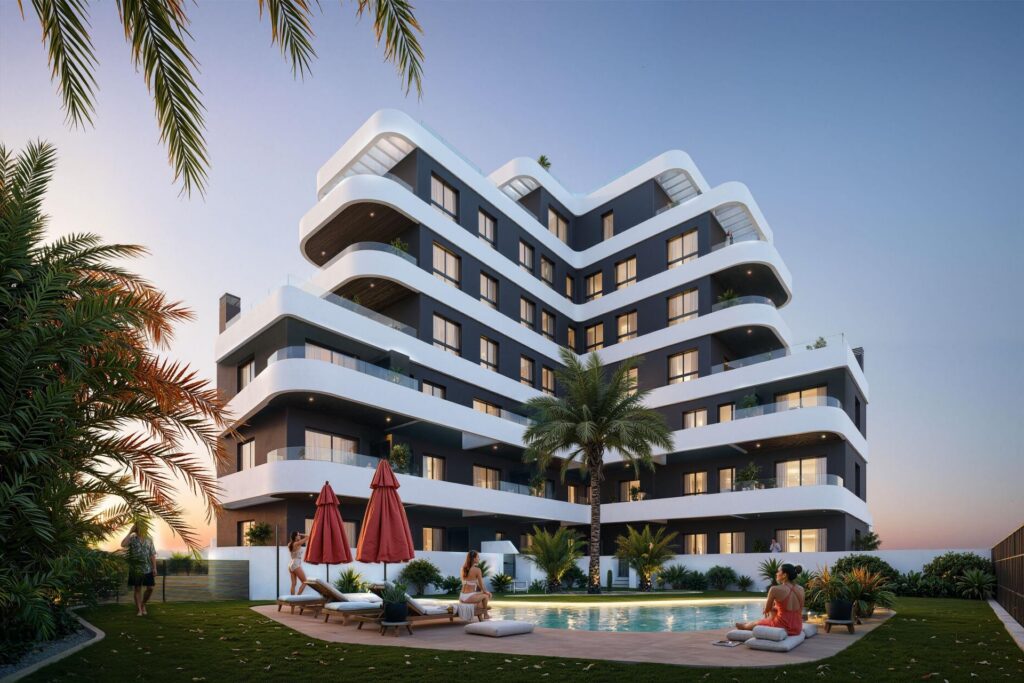 Moderní apartmány - Guardamar del Segura, 1 km od moře