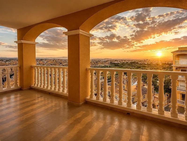 Penthouse v Torreblanca - terrasa, solarium a výhled na moře